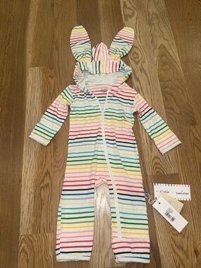 Kickee Pants Bunny Romper NWT